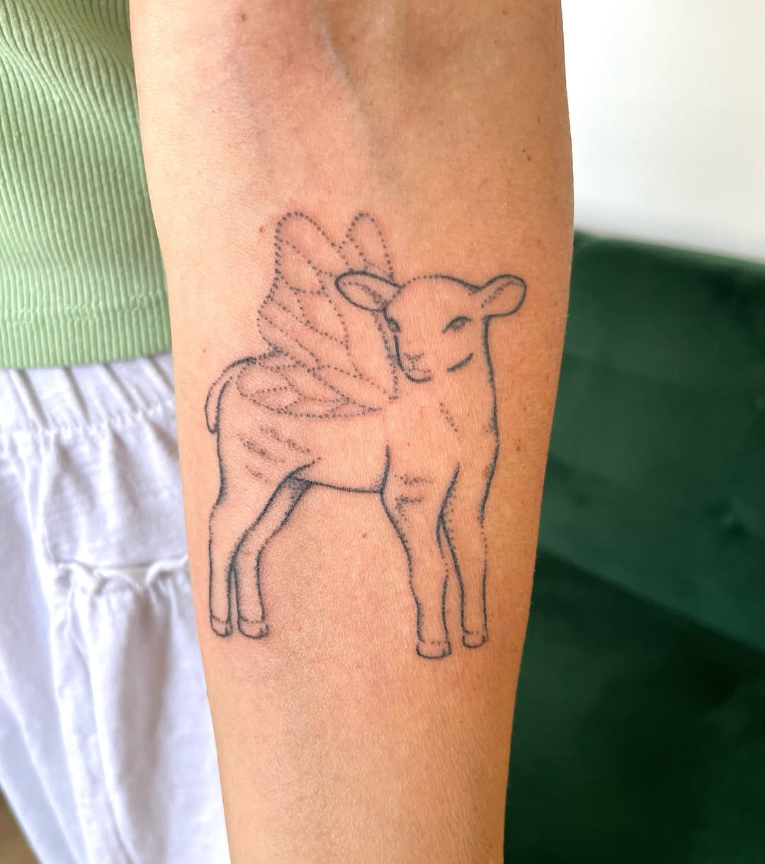 Tattoo by @mothmachine β dotwork, fine_line
