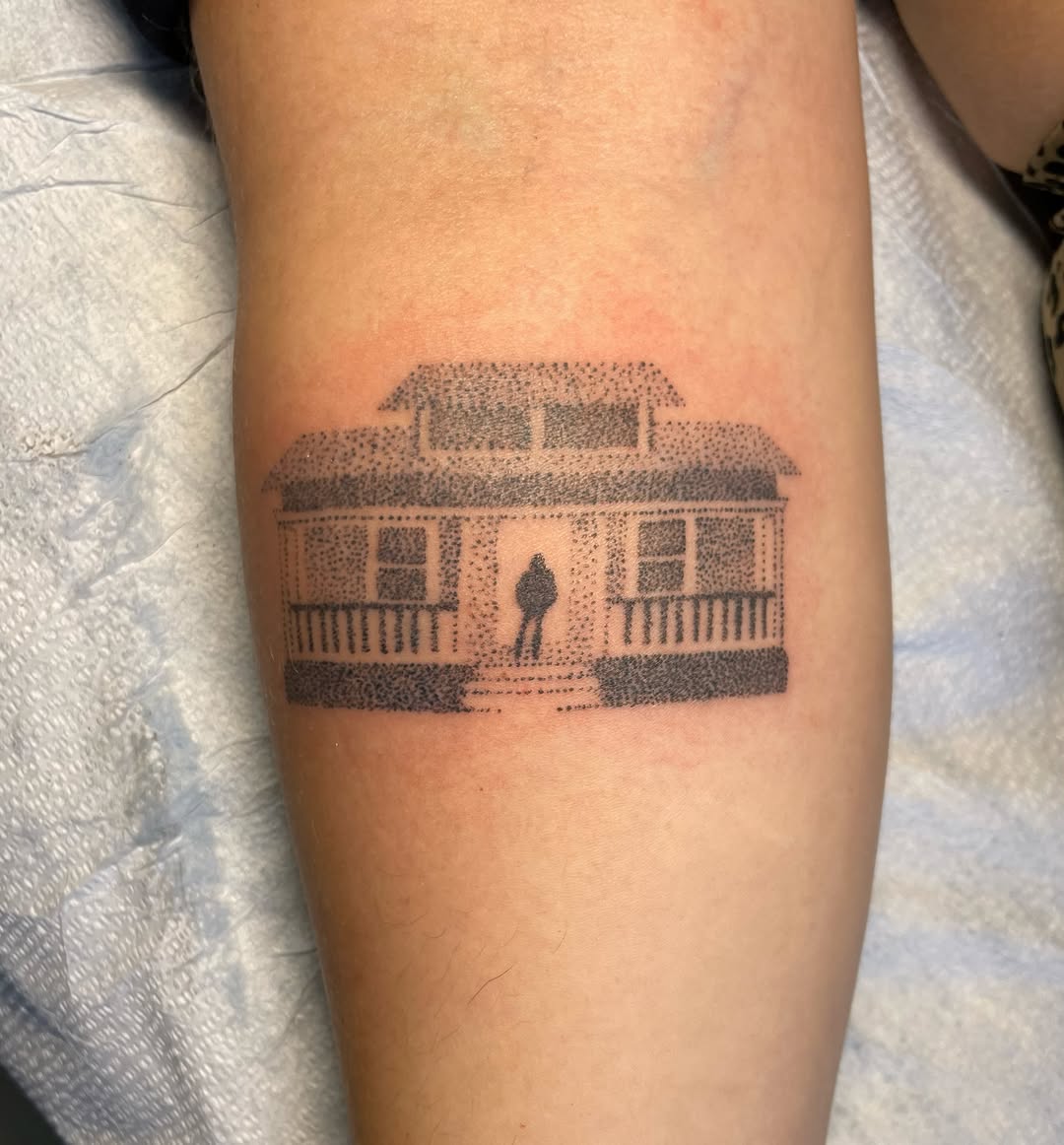 Tattoo by @mothmachine β dotwork, black_and_grey