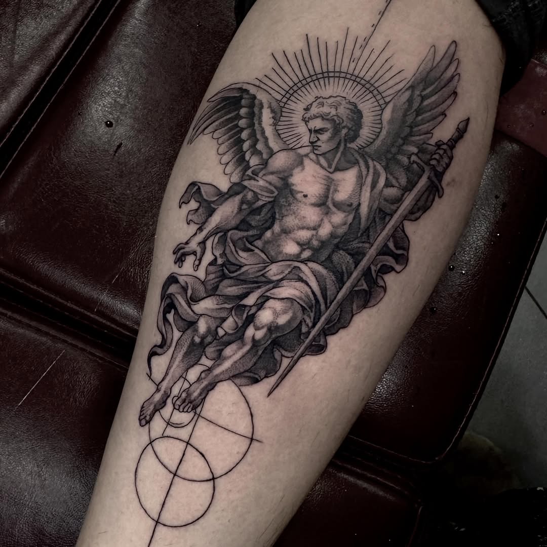 Tattoo by @ryanfuttart — realism, geometric