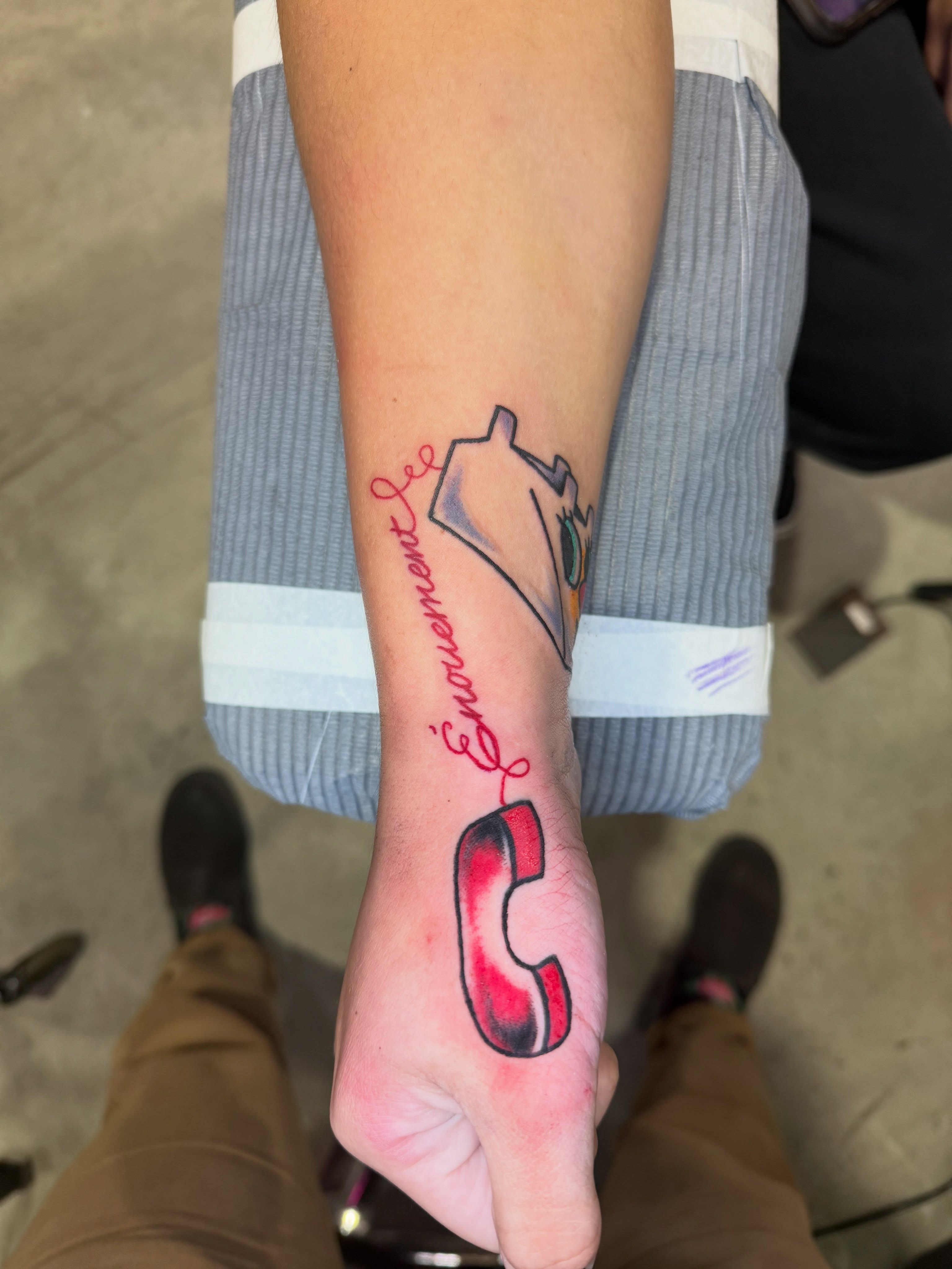 Tattoo by @pokeyvixen — lettering_script