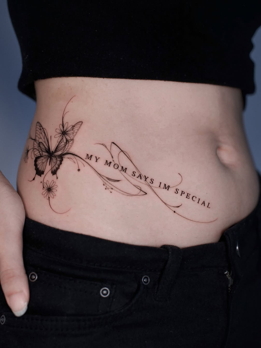 Tattoo by @tattoo_chamsae — fine_line, lettering_script
