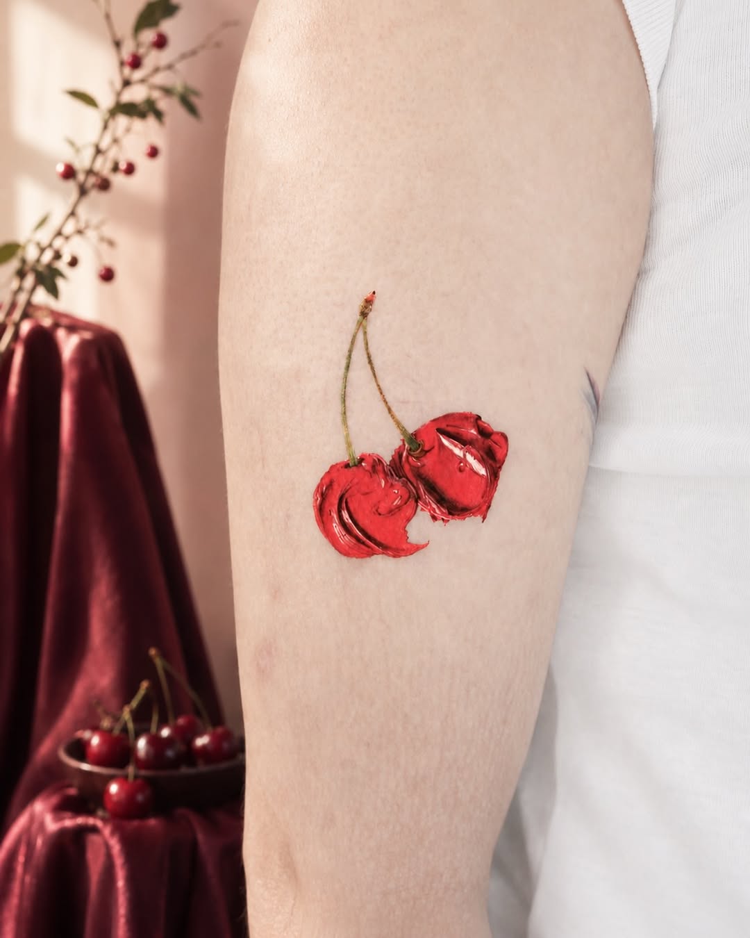 Tattoo by @greeni_tattoo — realism, watercolor