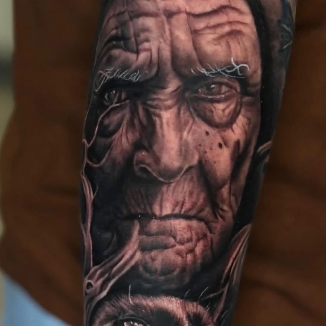 Tattoo by @chanler_tattoos — realism, black_and_grey