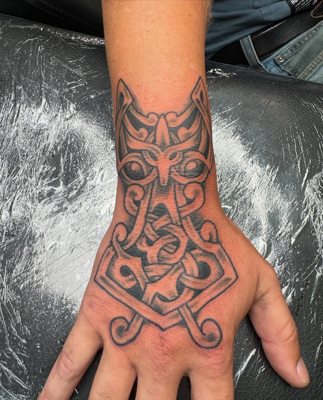 Tattoo by @joelsmithtattoo — blackwork, geometric