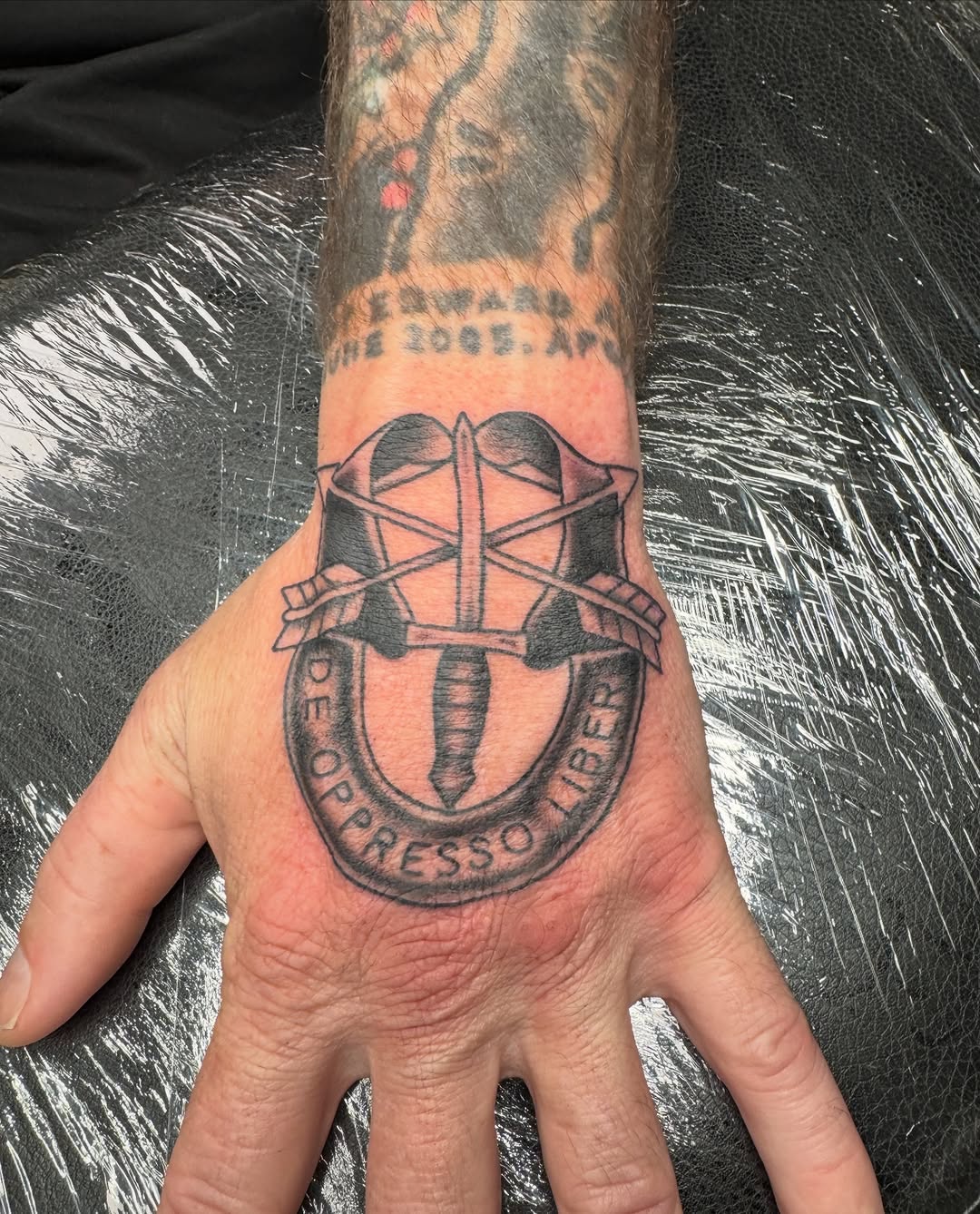 Tattoo by @joelsmithtattoo — blackwork, lettering_script