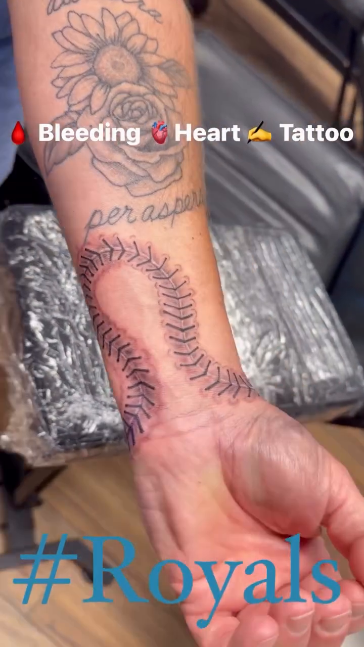 Centipede tattoo on forearm minimalist tattoo on the forearm by Justin Evans kc ink