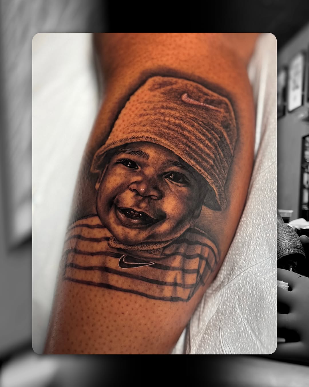 Tattoo by @heavyhitterbam — realism, black_and_grey