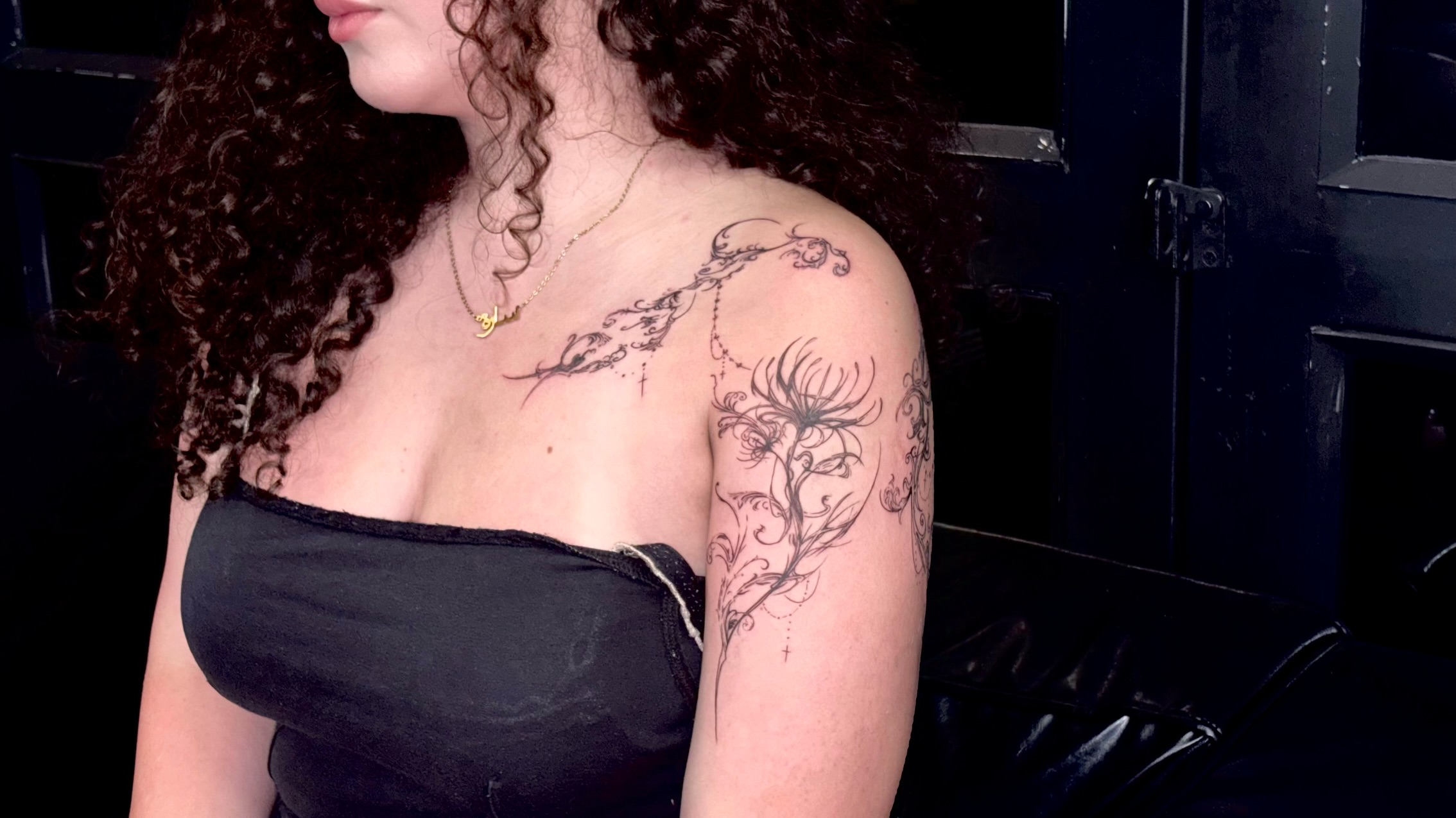 Tattoo by @deathtxpia — black_and_grey