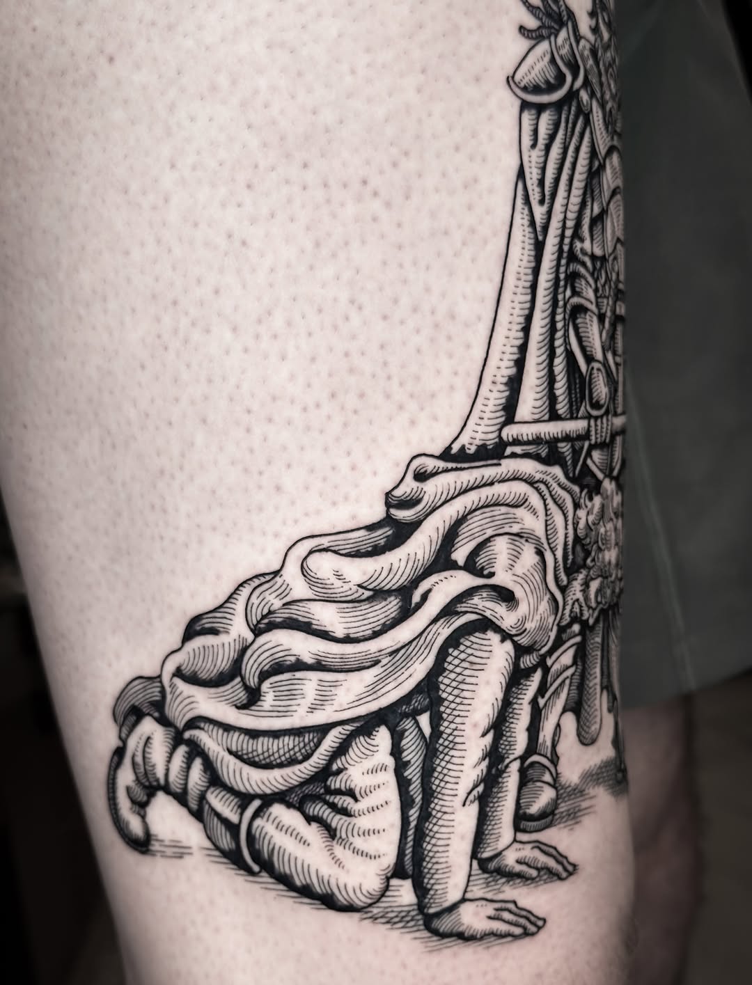 Tattoo by @dokk_vintage — black_and_grey, illustrative