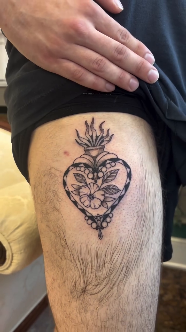 Tattoo by @beccabootattoos — black_and_grey, realism