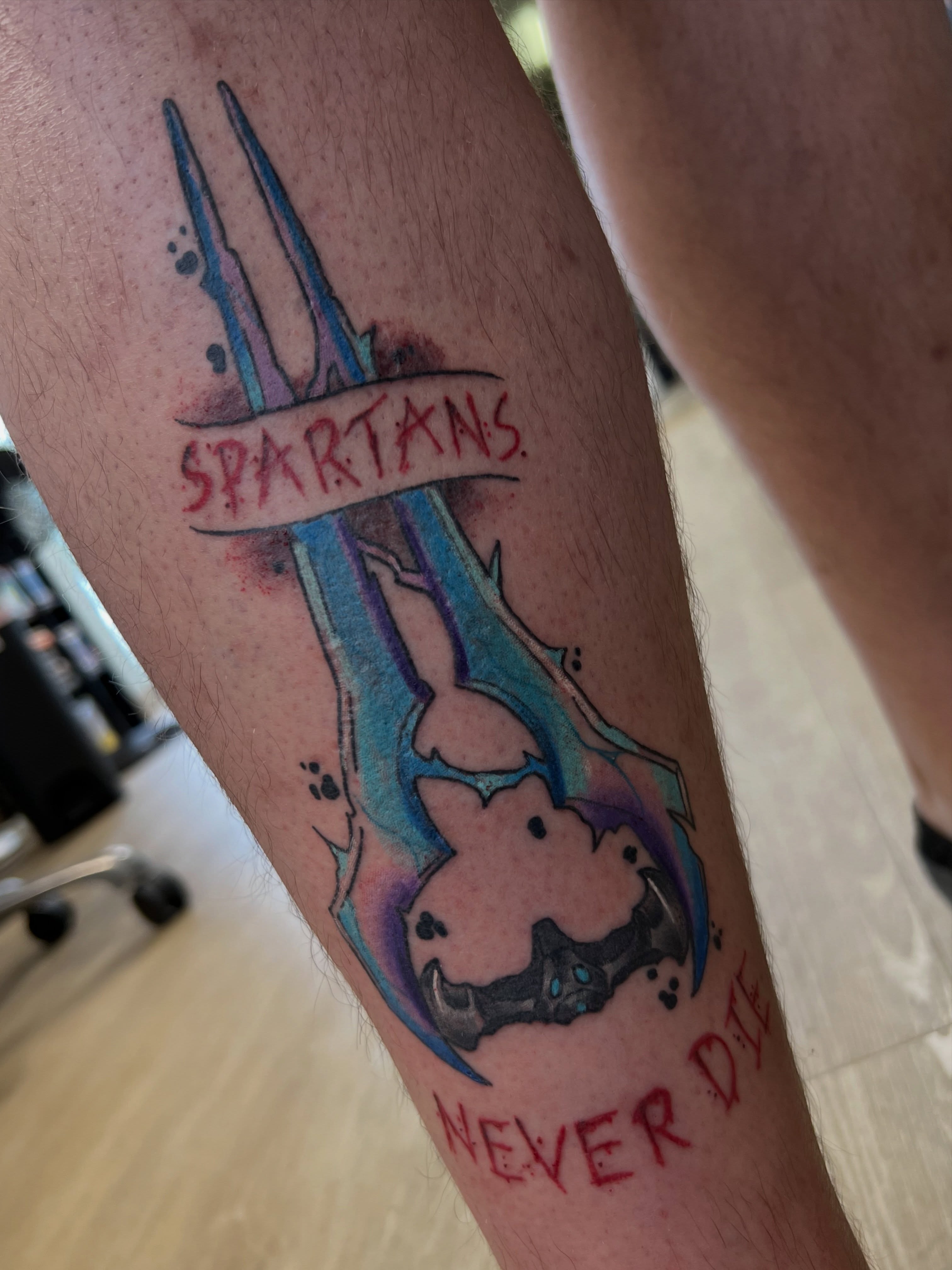 Tattoo by @antispawntattoos — watercolor, anime