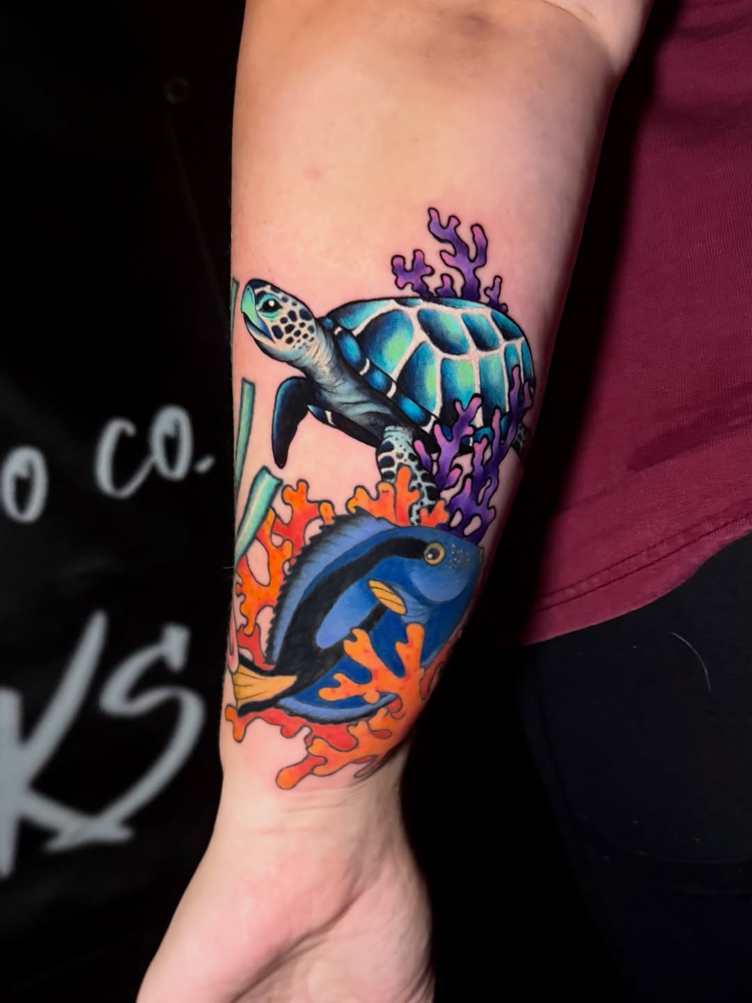 Watercolor tattoo on the forearm by Taylor Kay 🌿