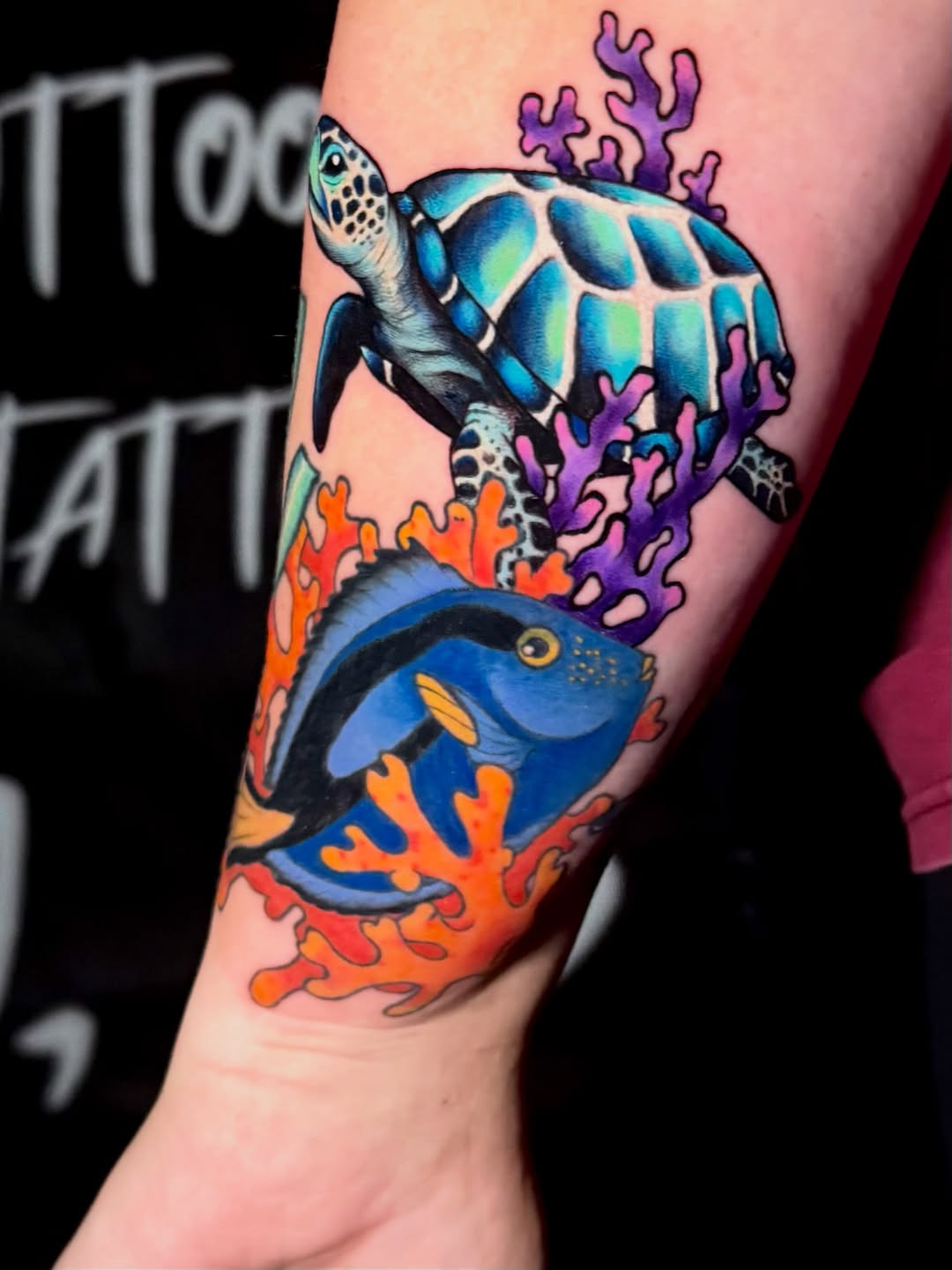 Watercolor tattoo on the forearm by Taylor Kay 🌿