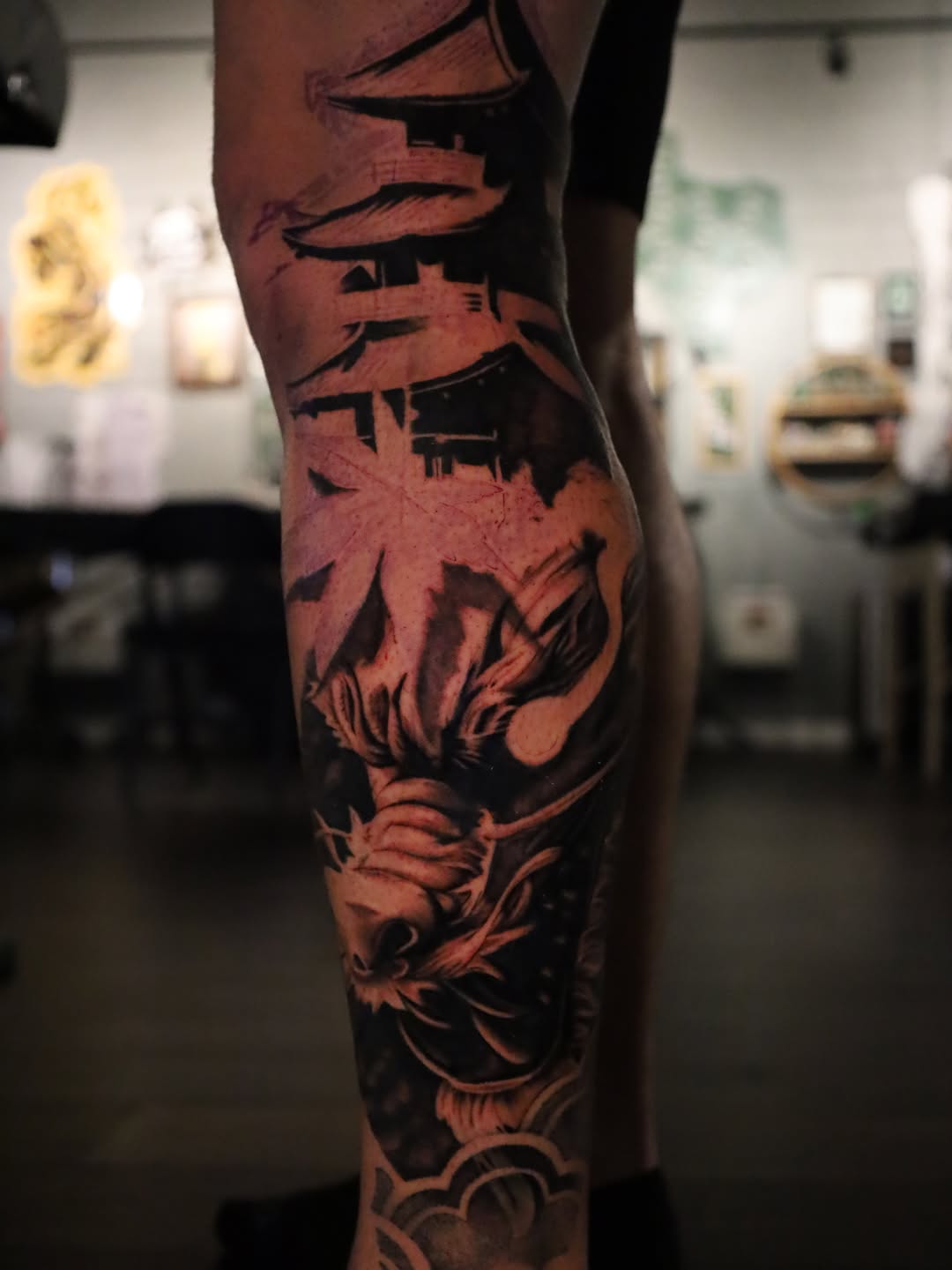 Tattoo by @palacios_ink — japanese_irezumi, black_and_grey