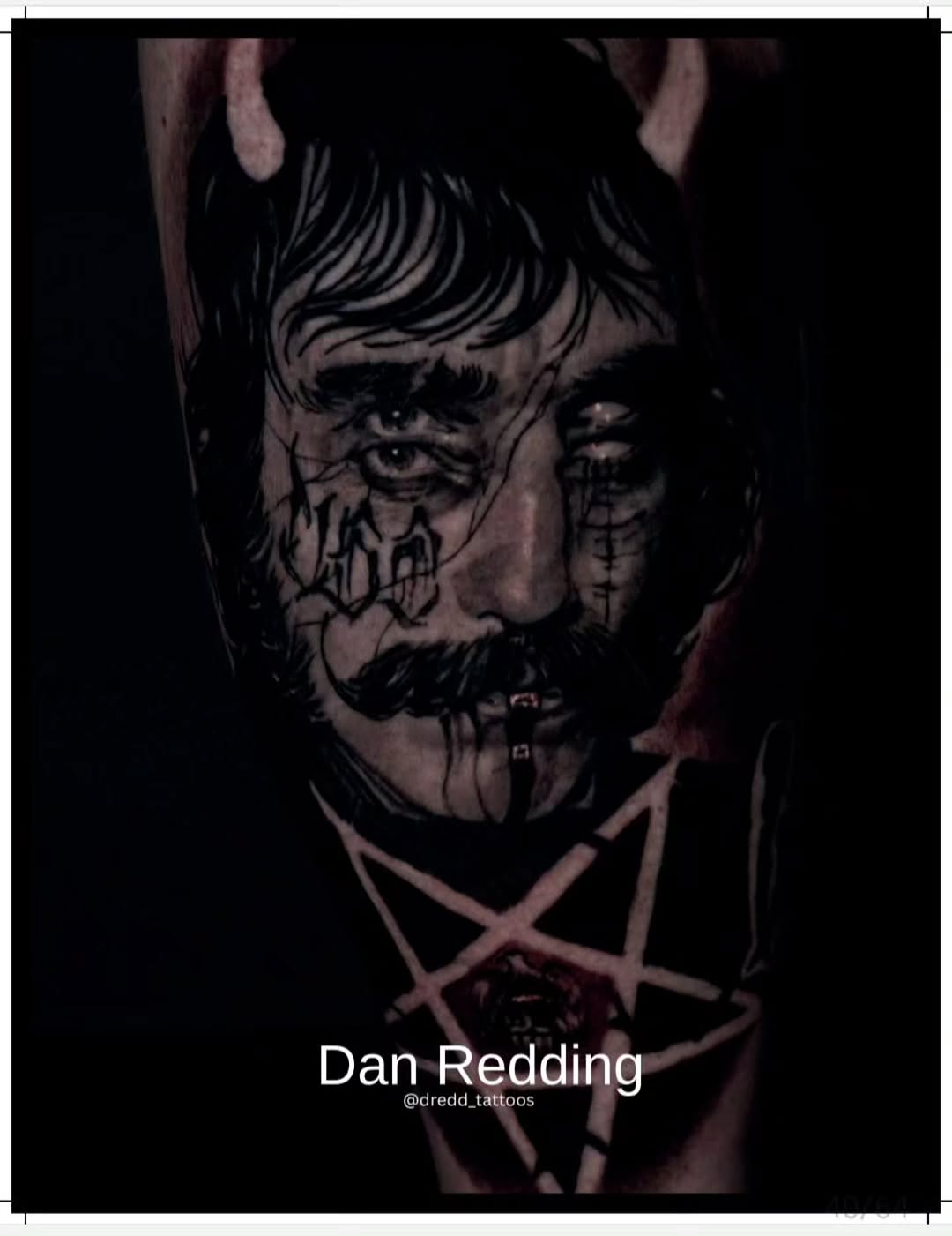 Tattoo by @dredd_tattoos — dark_realism, blackwork