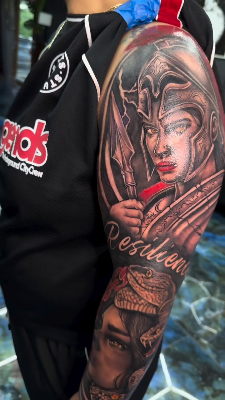 Tattoo by @chrispynotgrilled โ realism, black_and_grey
