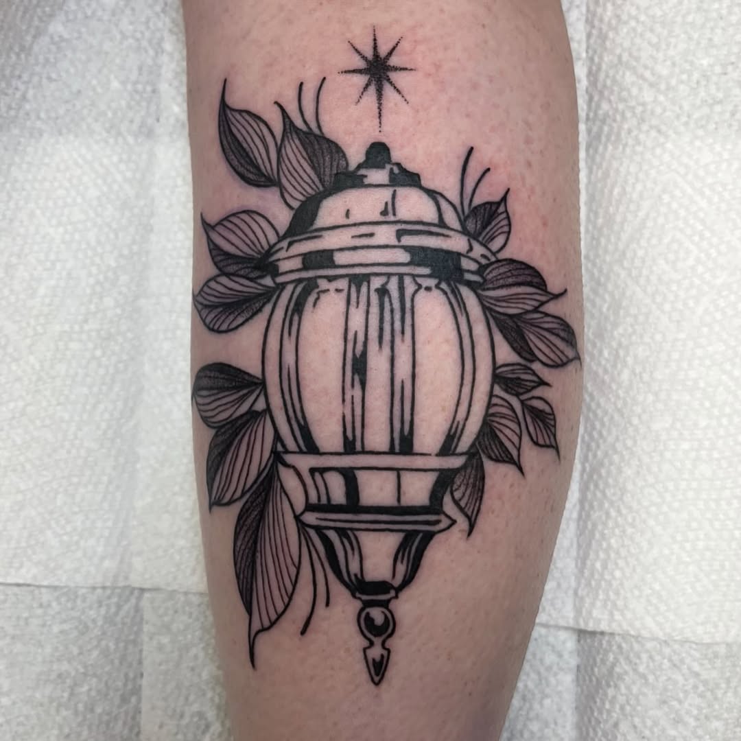 Tattoo by @hannah_ruddell — fine_line, black_and_grey
