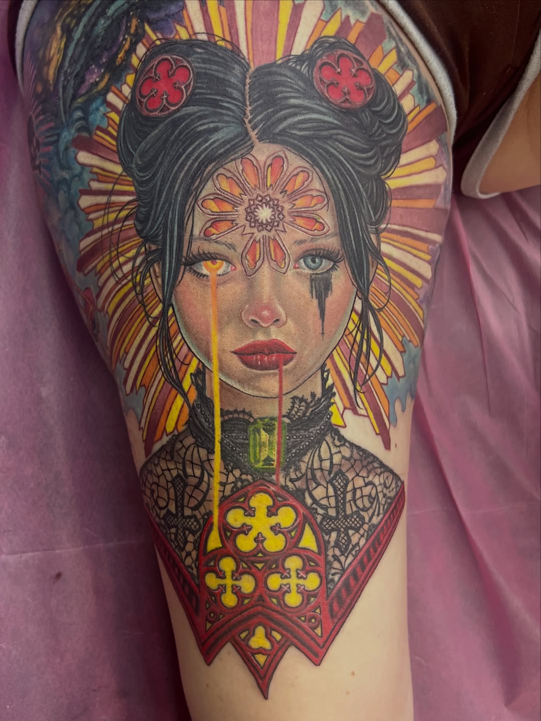 Neo-traditional tattoo on the forearm by Steve Peace Calgary based tattoo artist, Calgary, Alberta