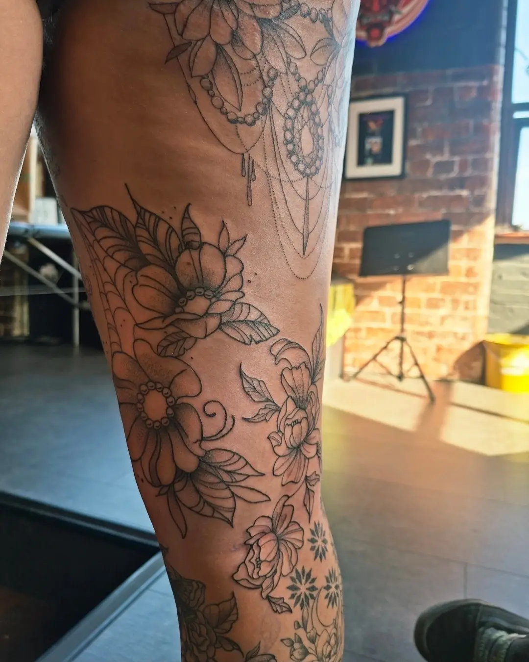 Tattoo by @gemthetattooedlady — black_and_grey