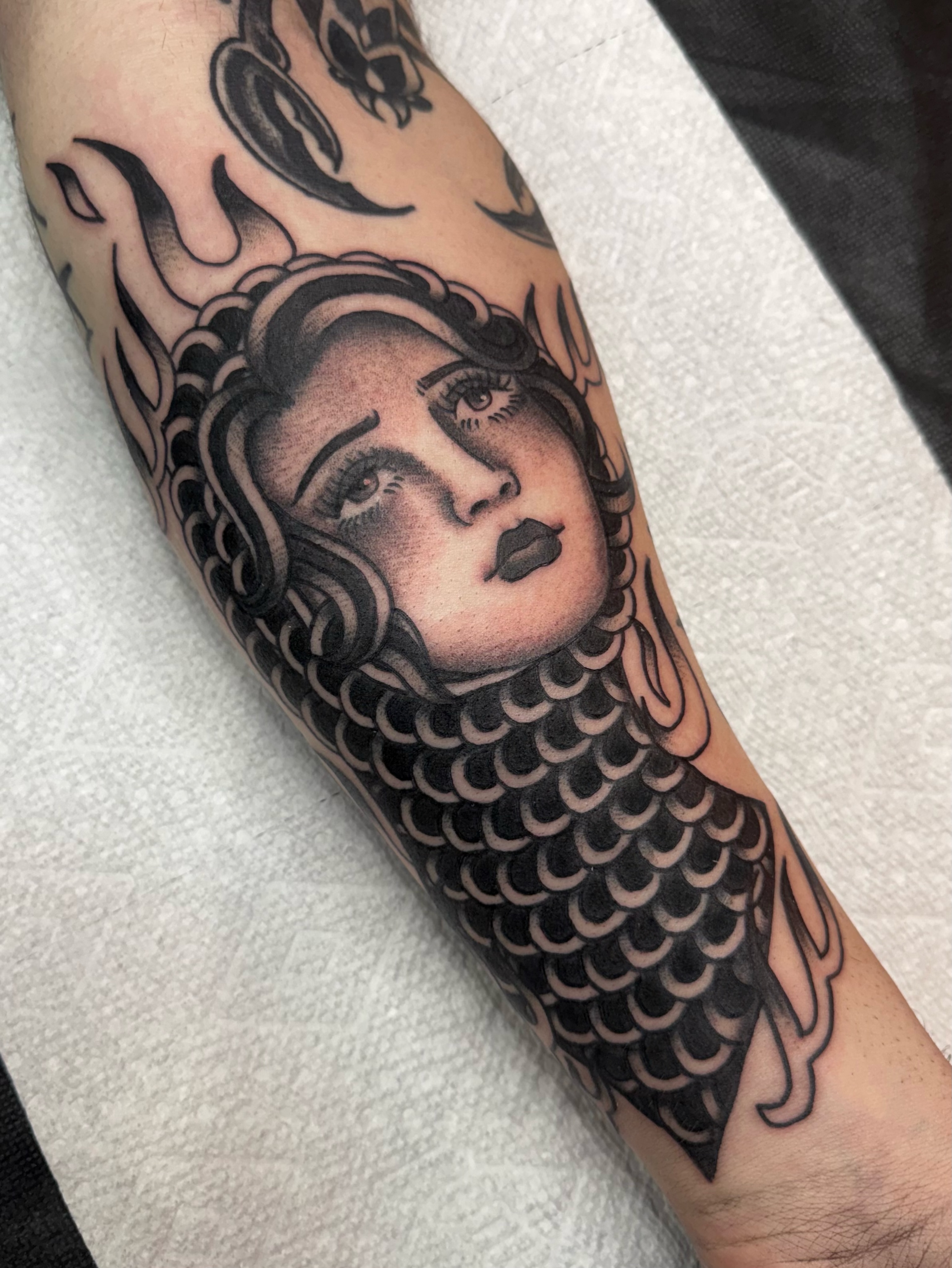 Tattoo by @electrababytattoo — black_and_grey, realism