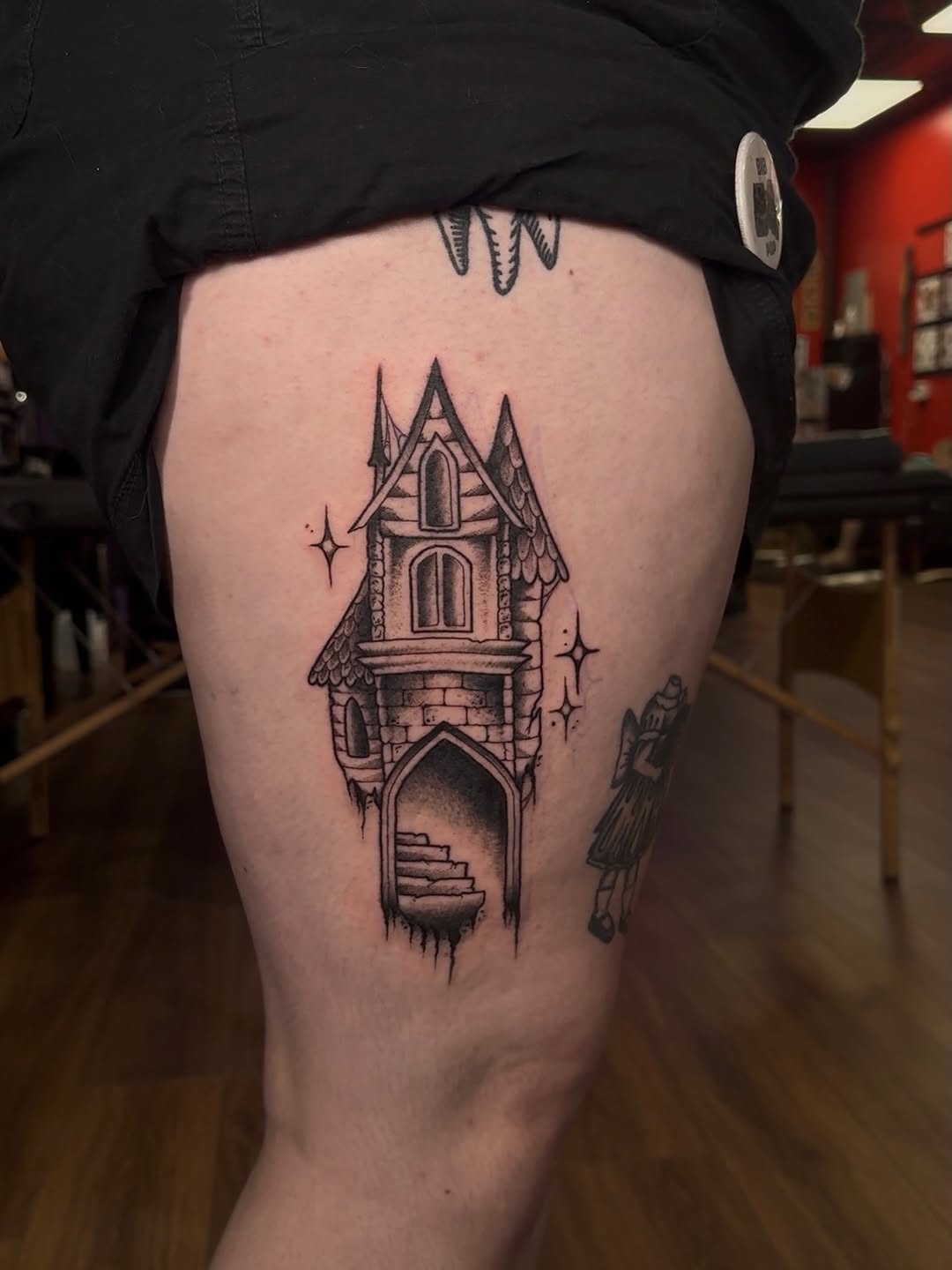 Tattoo by @aliciawhita — black_and_grey, dark_realism