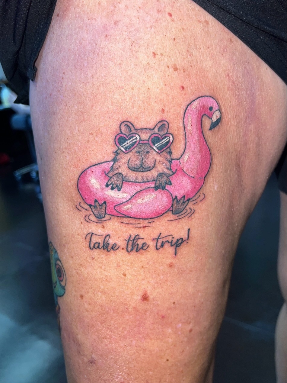 Tattoo by @lilylaurilatattoos — new_school, lettering_script