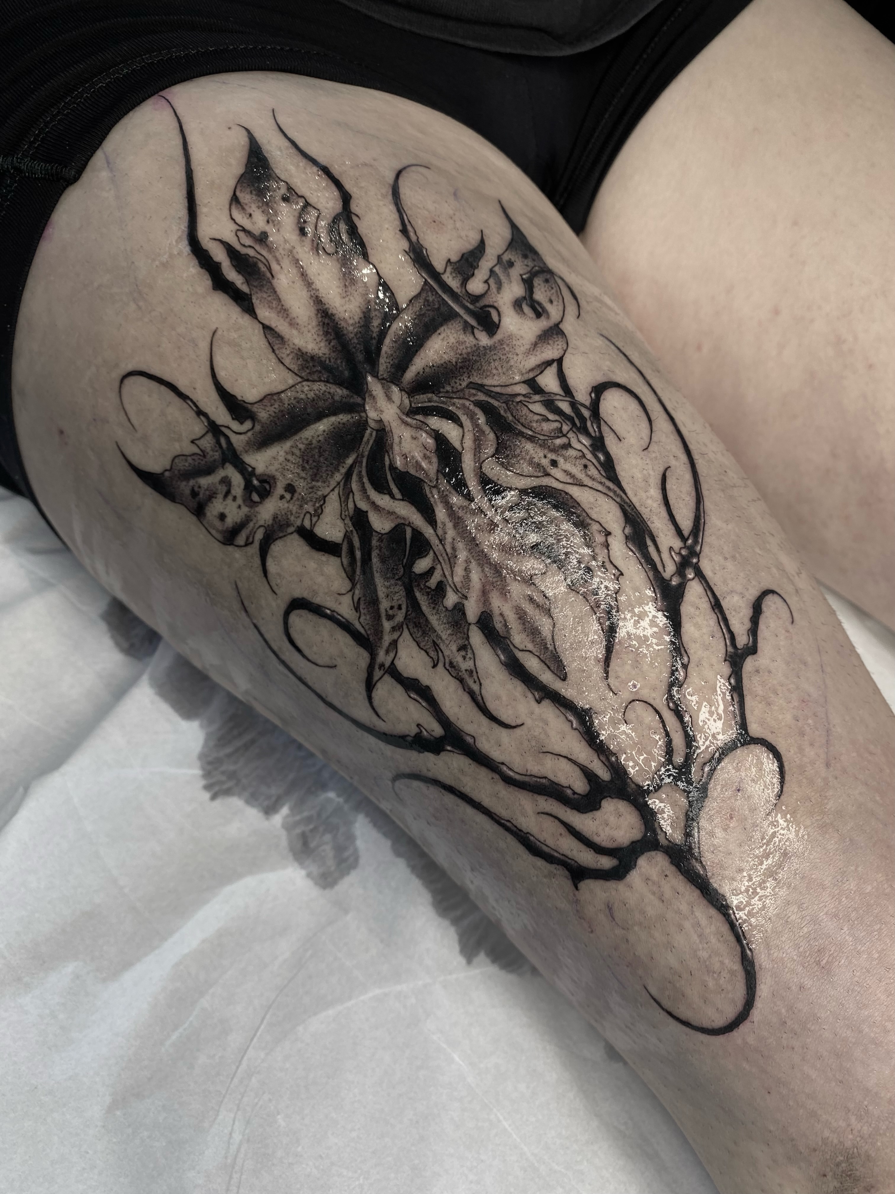 Tattoo by @annaxinks — black_and_grey, tribal