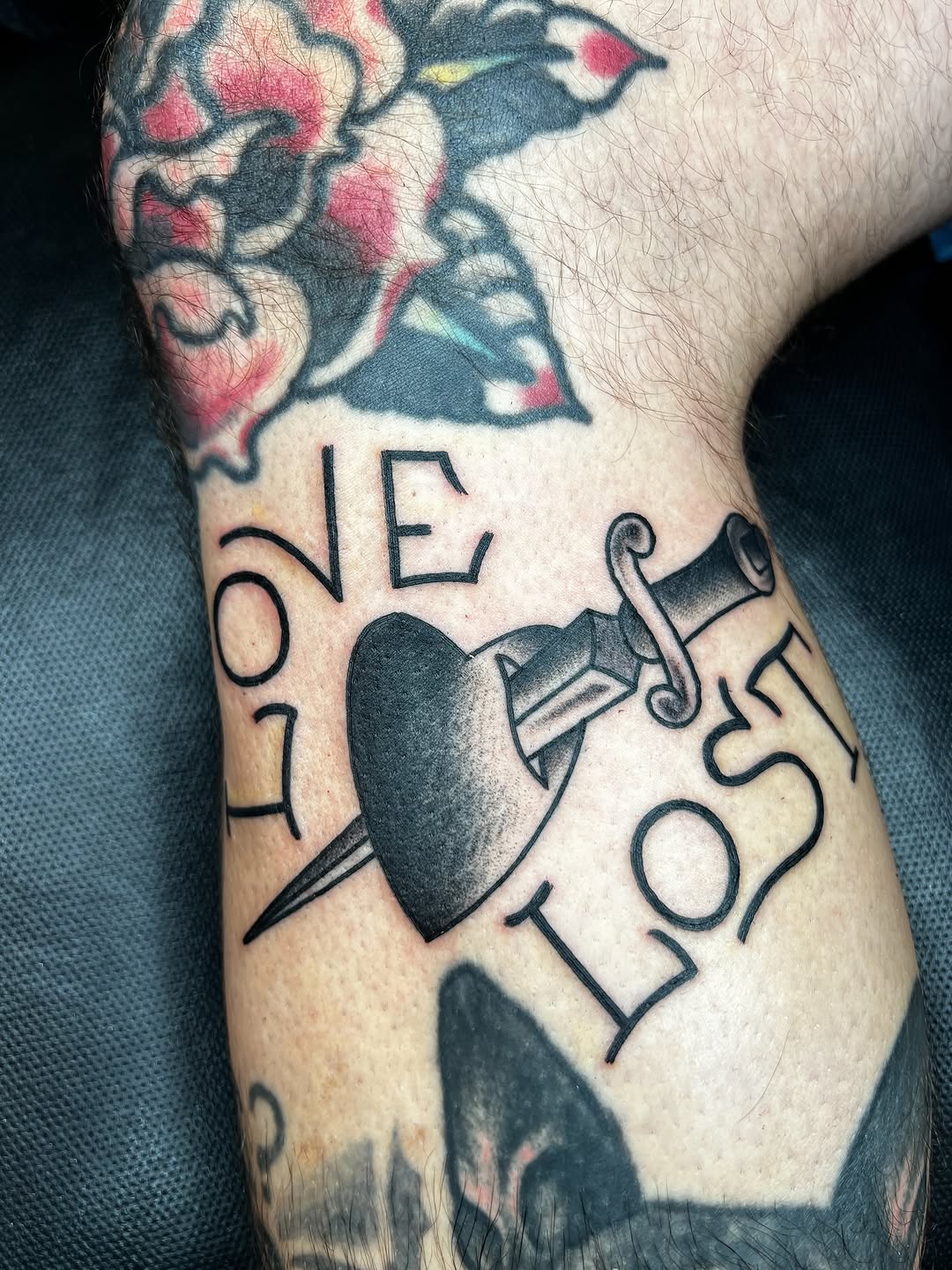 Tattoo by @corythetattooer — american_traditional, lettering_script