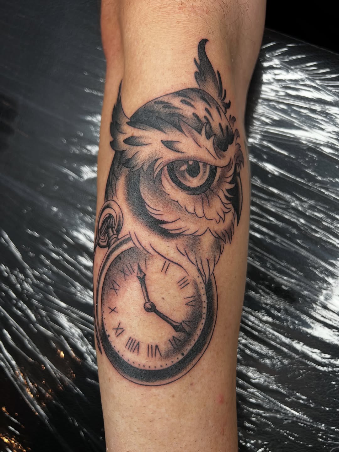 Tattoo by @corythetattooer — black_and_grey, realism