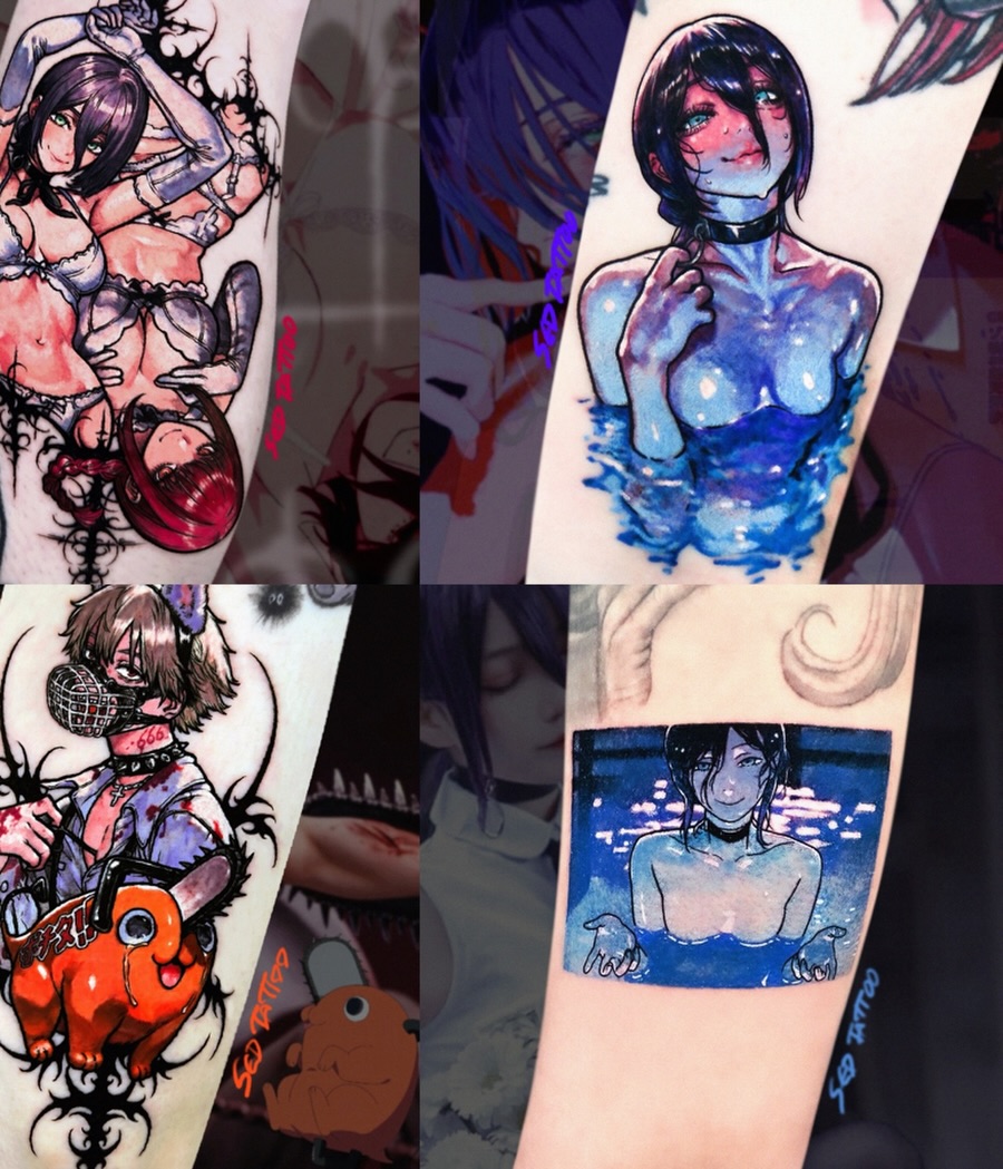 Tattoo by @sedtattoo — anime, trash_polka