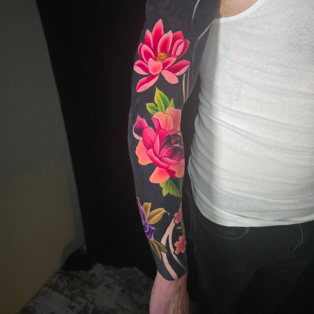 Tattoo by @invadertiv — blackwork, neo_traditional
