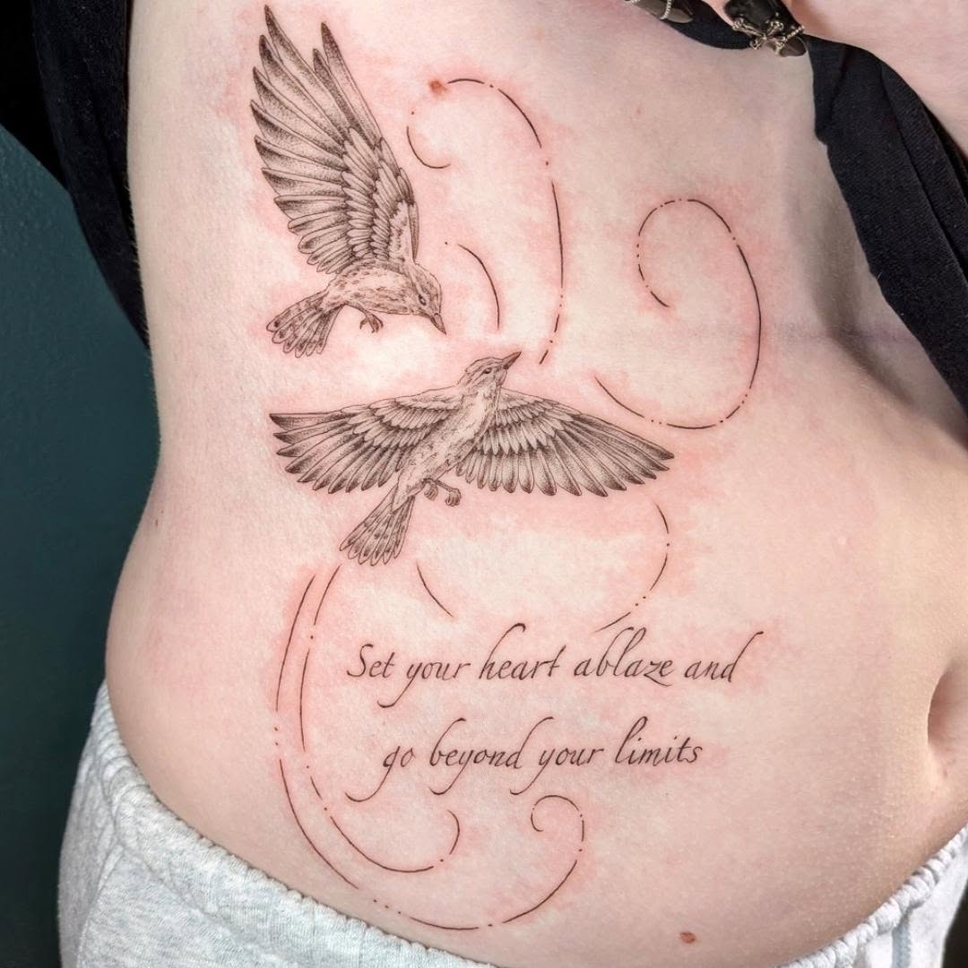 Tattoo by @tattoosbylucyl โ fine_line, lettering_script