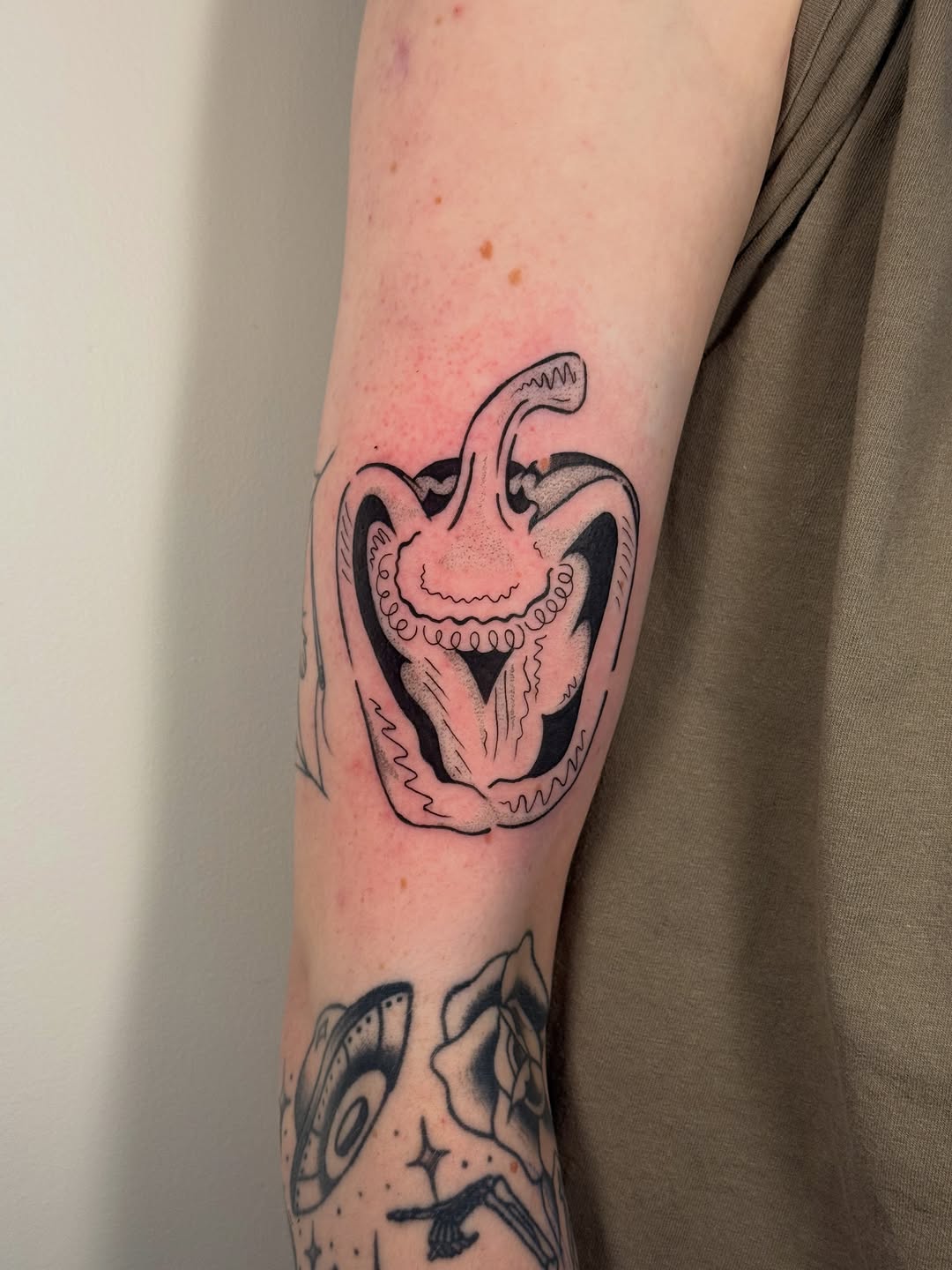 Tattoo by @chemilieon — black_and_grey, illustrative