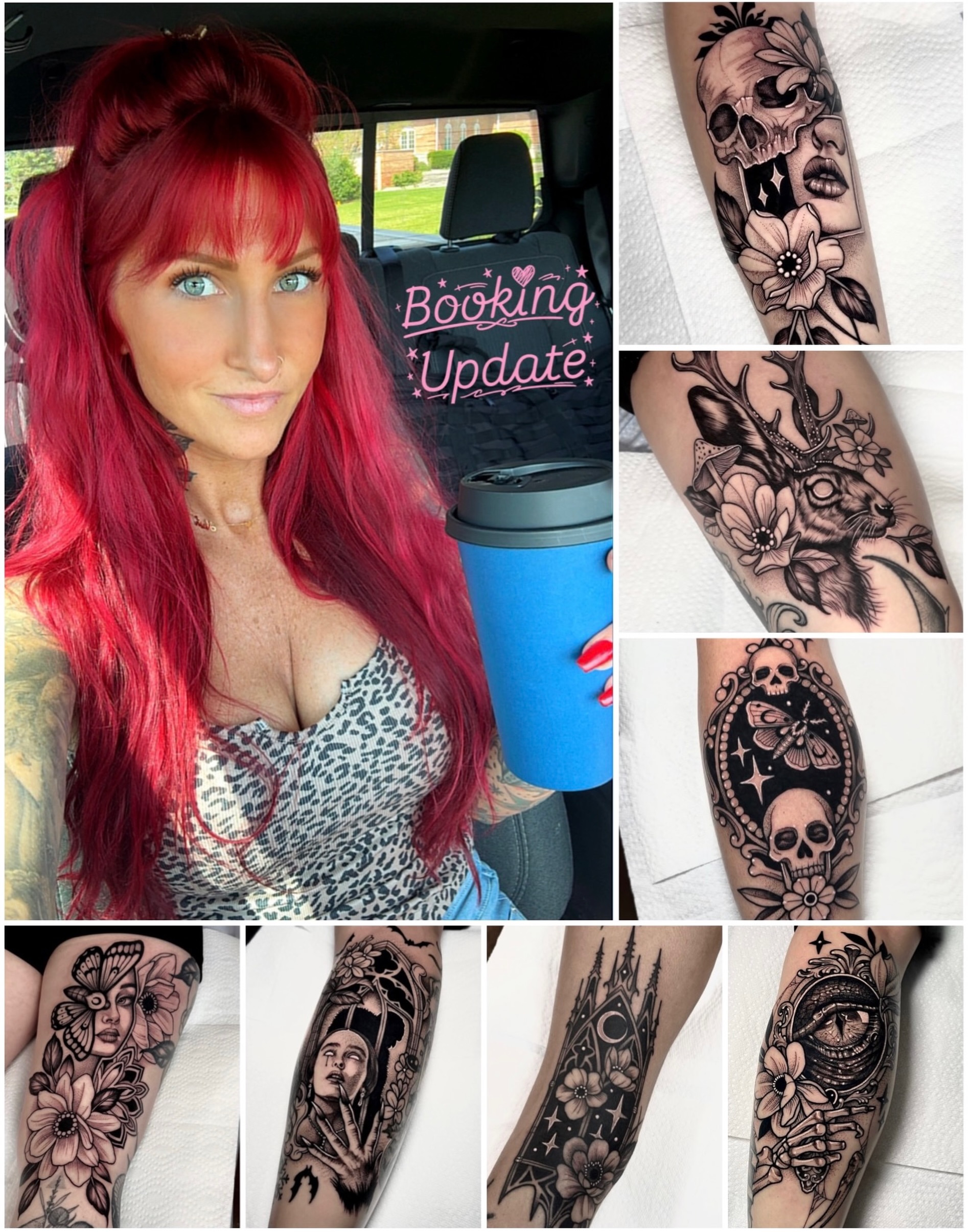 Skulls and flowers black and grey tattoo on the forearm by ⚡️ Krissy Fabis ⚡️
