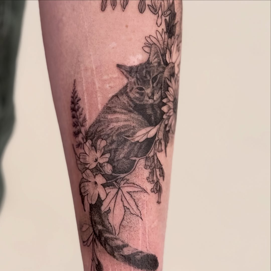 Tattoo by @pokiepookie — realism, black_and_grey