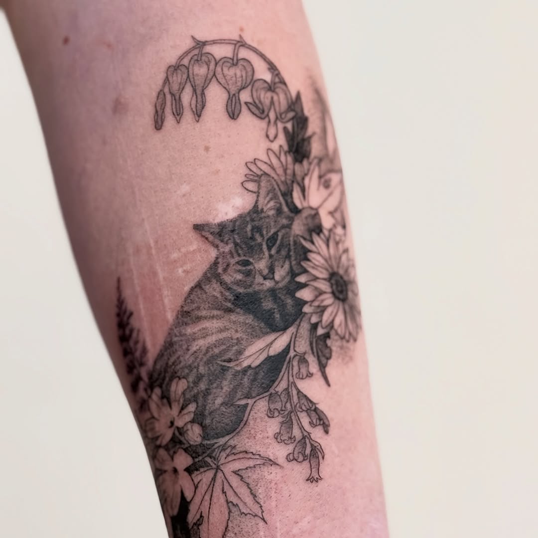 Tattoo by @pokiepookie — realism, black_and_grey