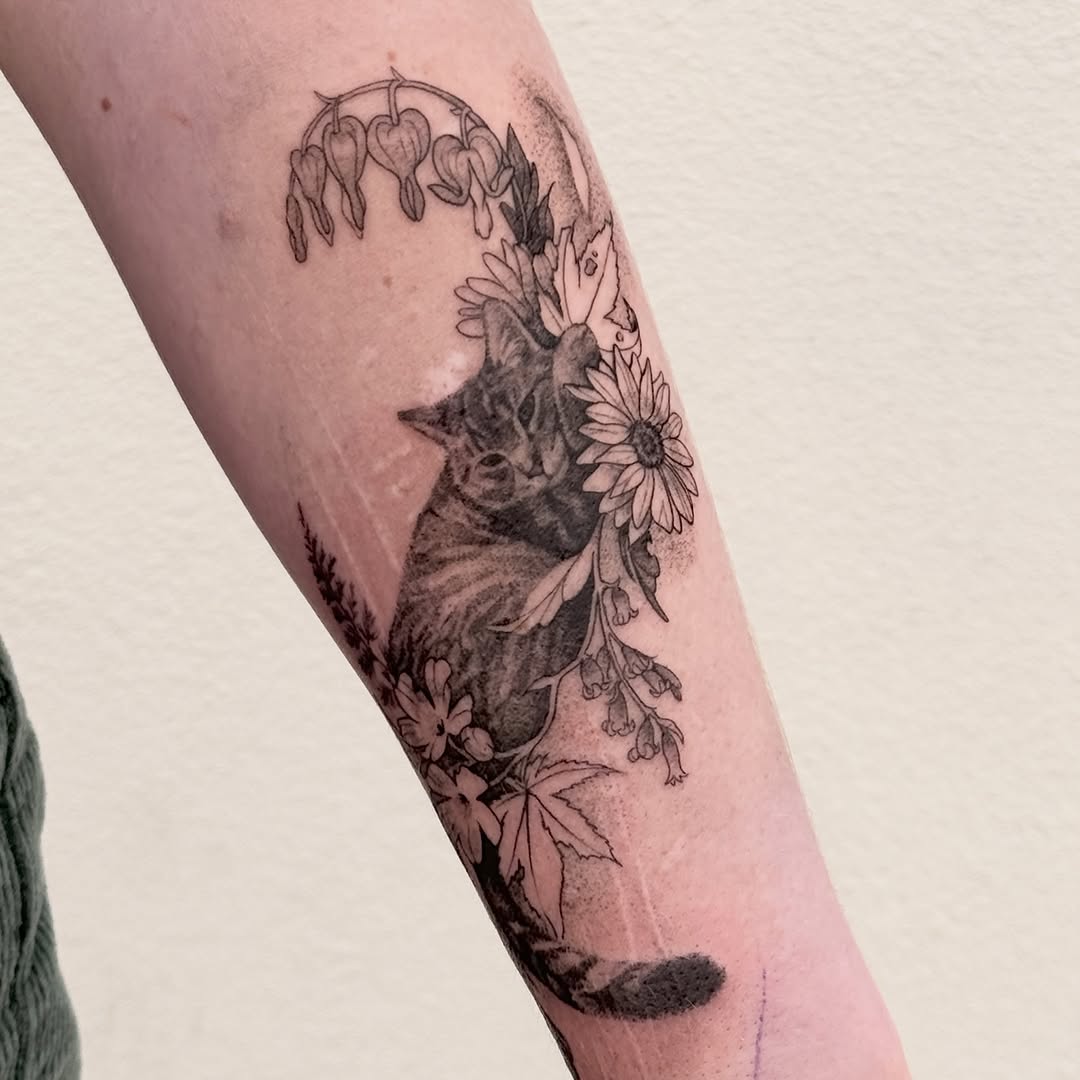 Tattoo by @pokiepookie — realism, black_and_grey