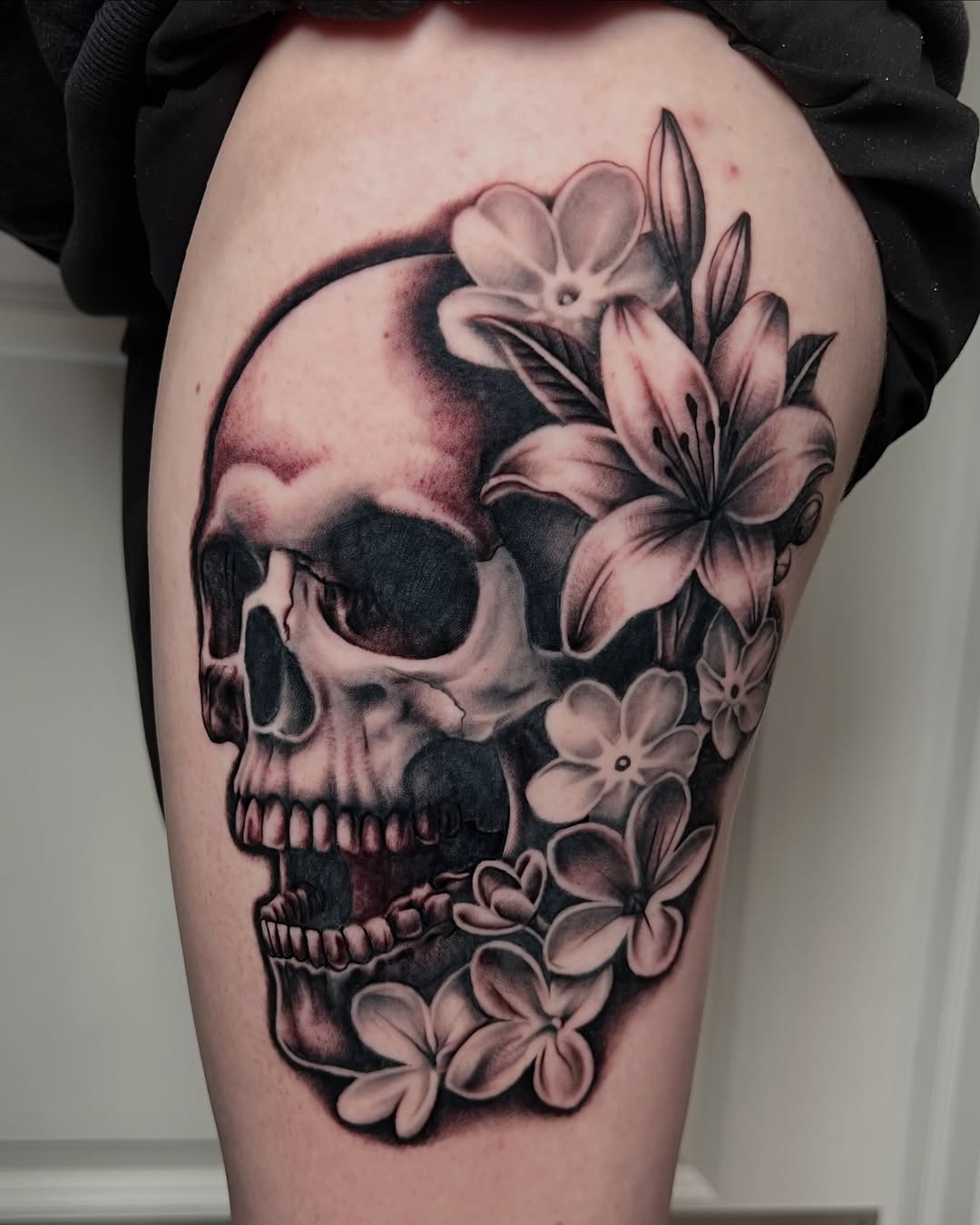 Tattoo by @nickmtattoos โ realism, black_and_grey