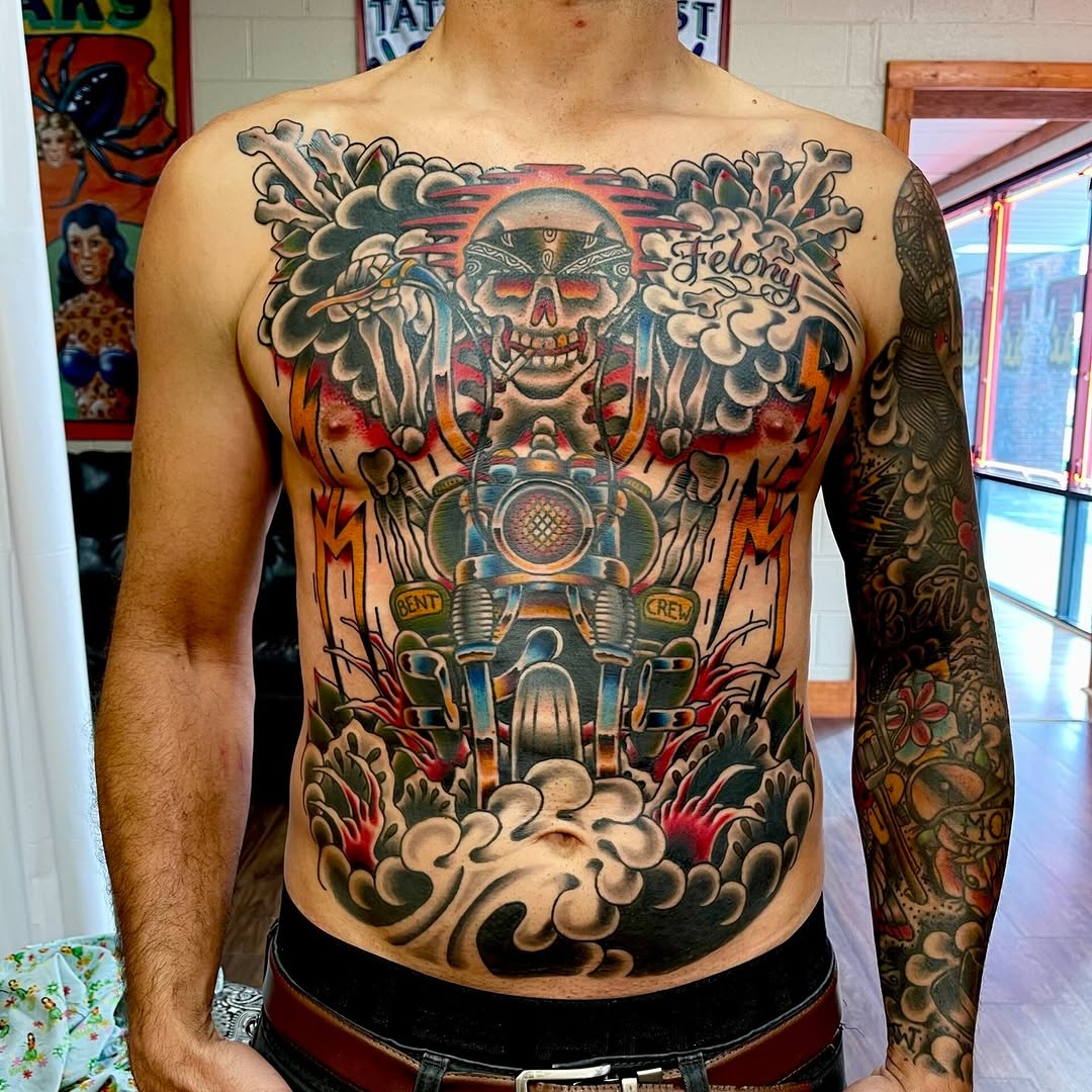 Tattoo by @erikday27 — american_traditional, neo_traditional