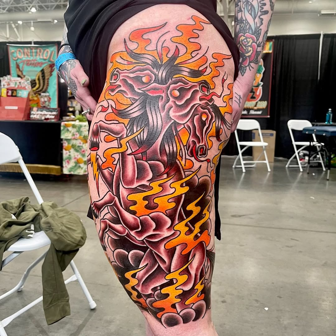 Tattoo by @erikday27 — american_traditional, neo_traditional
