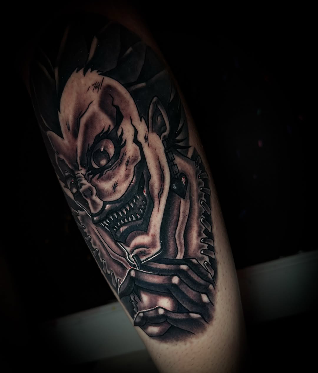 Tattoo by @savvy__ink — dark_realism, black_and_grey