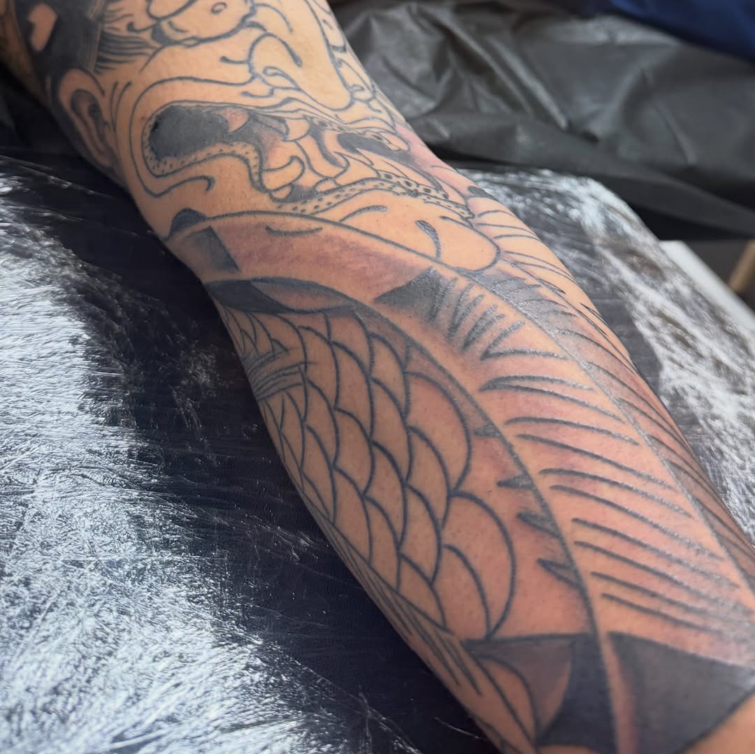 Tattoo by @nickweavertattoos — japanese_irezumi, black_and_grey