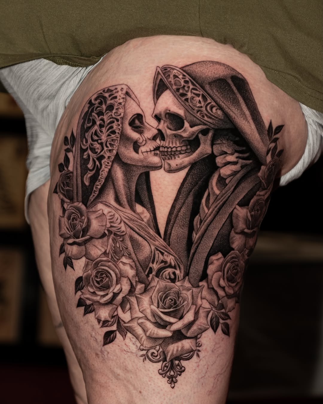 Tattoo by @johnpereztattoos — black_and_grey, realism