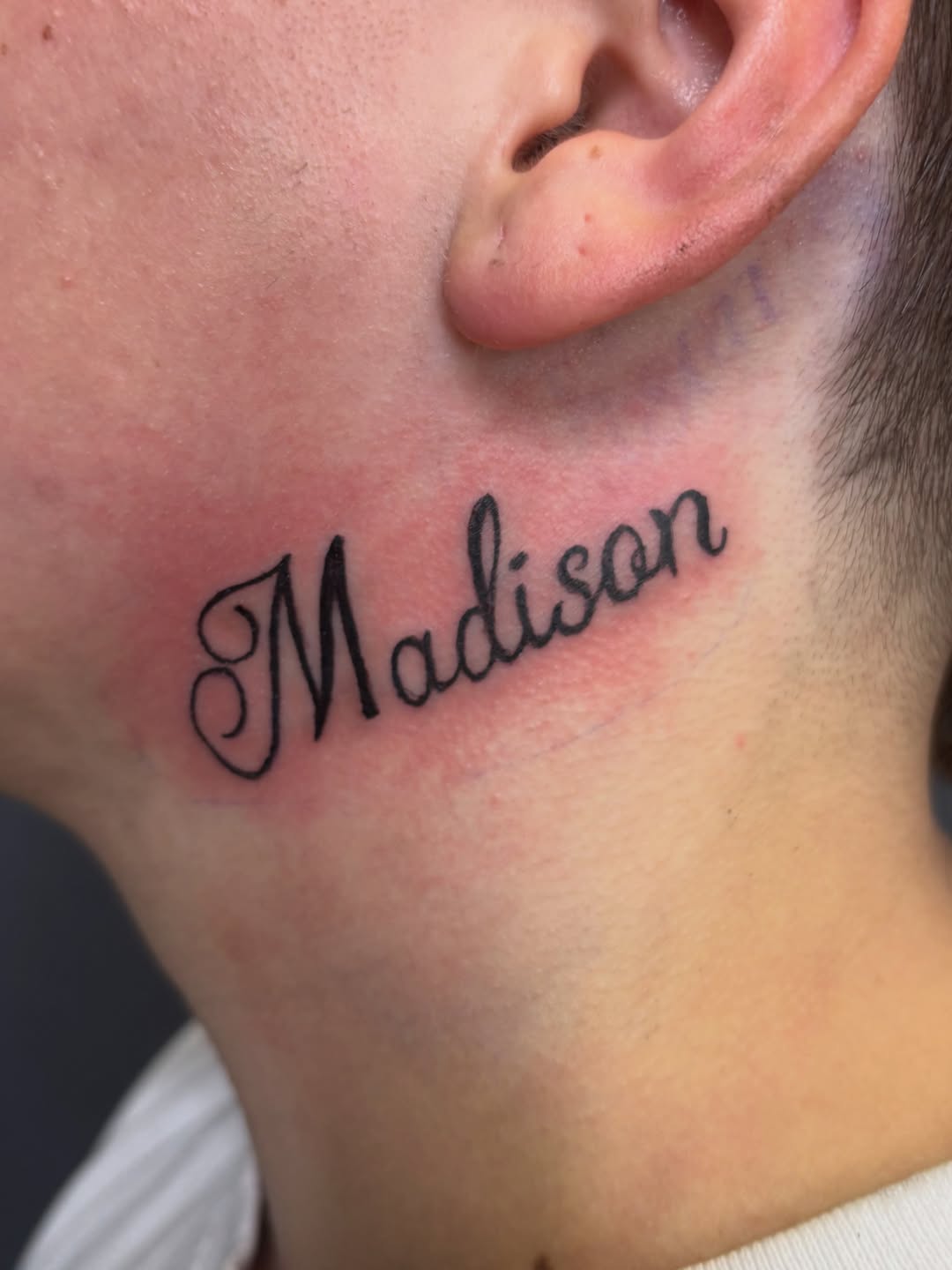 Tattoo by @noahbtattoos — lettering_script, fine_line