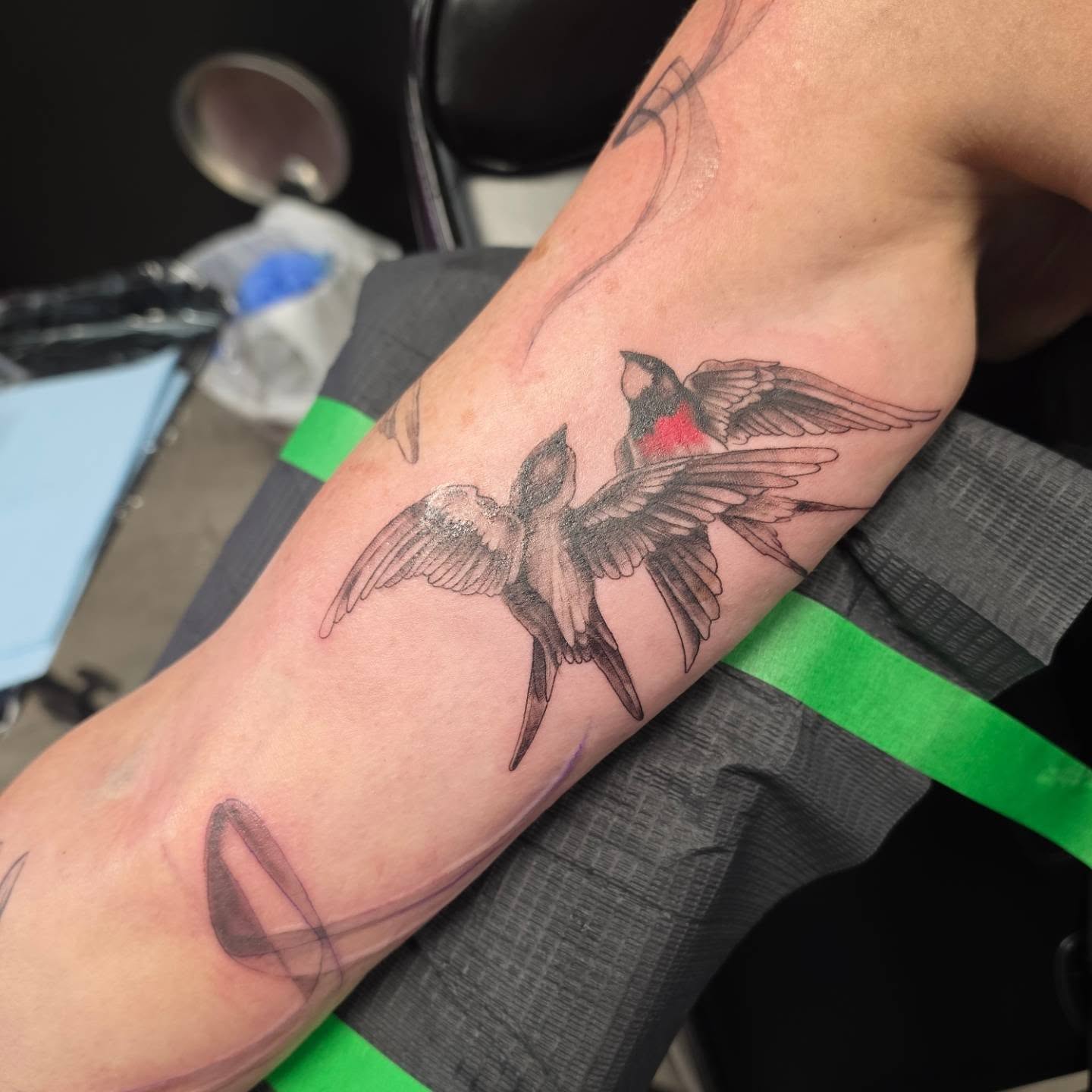 Tattoo by @frozenink_tattoo — black_and_grey