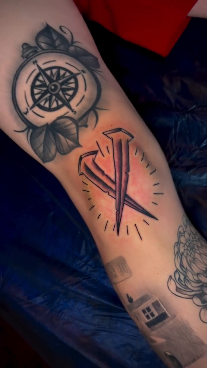American traditional tattoo on the forearm by Nick Andrade Las Vegas Tattoo Artist