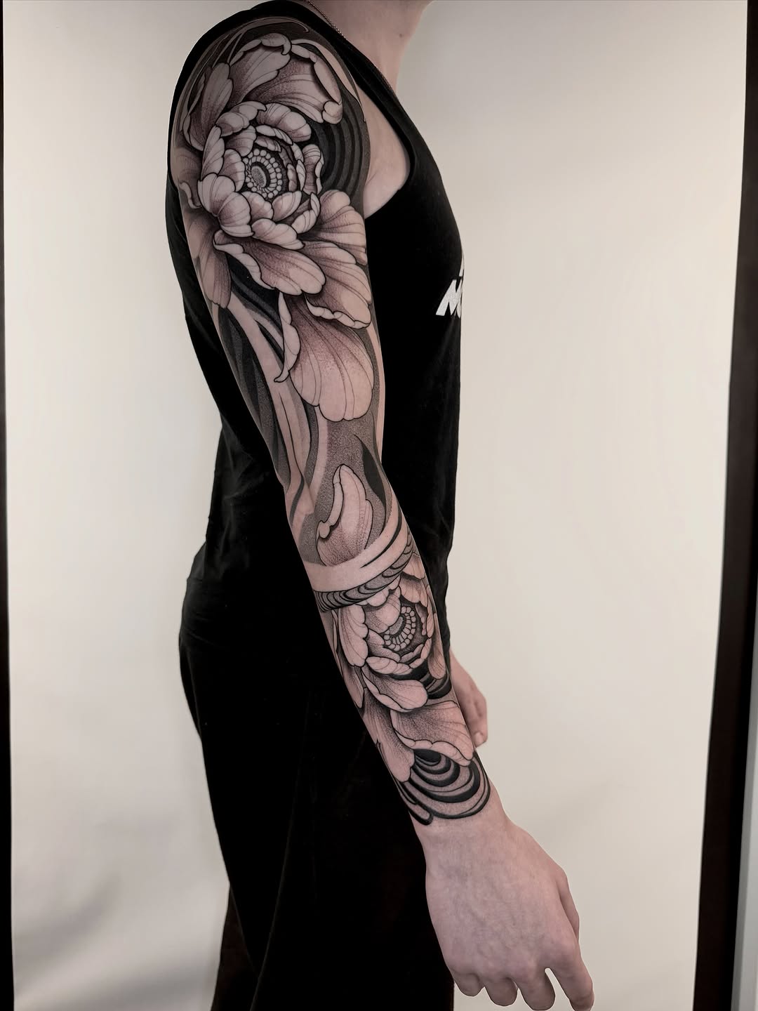 Tattoo by @robbiepina — japanese_irezumi, black_and_grey