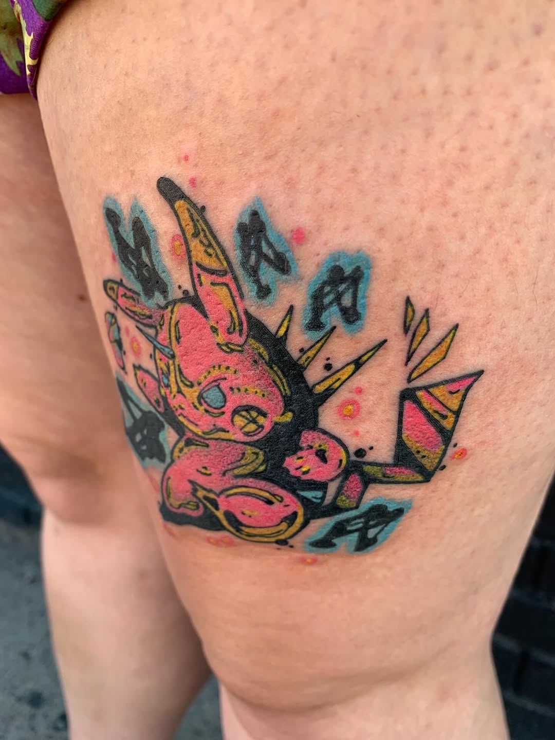 Tattoo by @ghost_ham — new_school, trash_polka