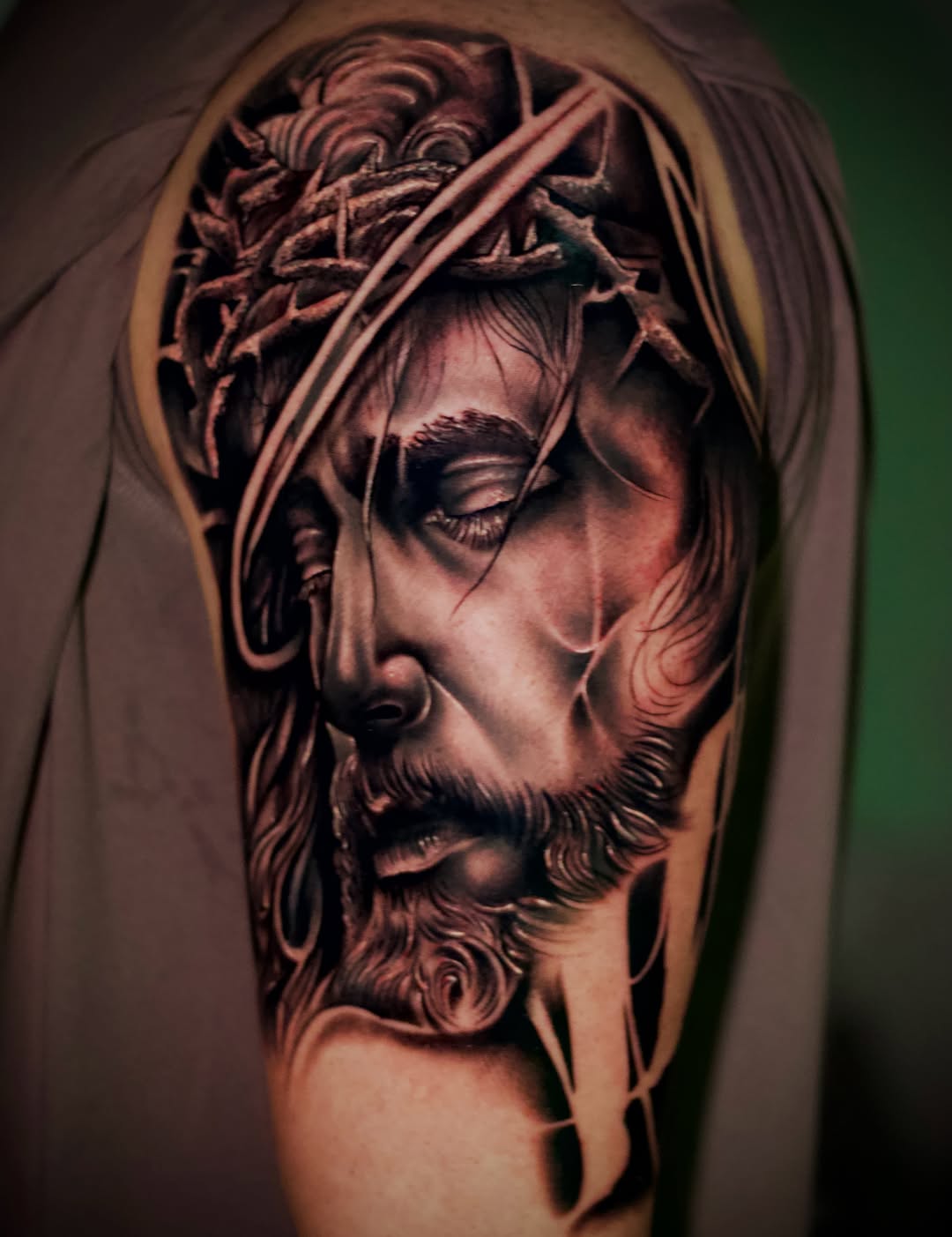 Tattoo by @botero_tattoo β realism, black_and_grey