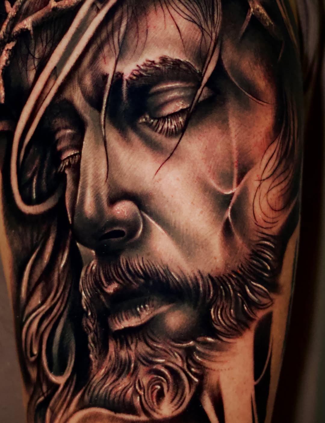 Tattoo by @botero_tattoo β realism, black_and_grey